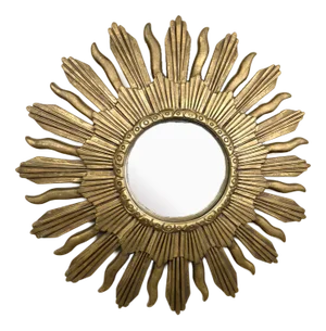 Vintage Golden Sunburst Mirror, 1960s