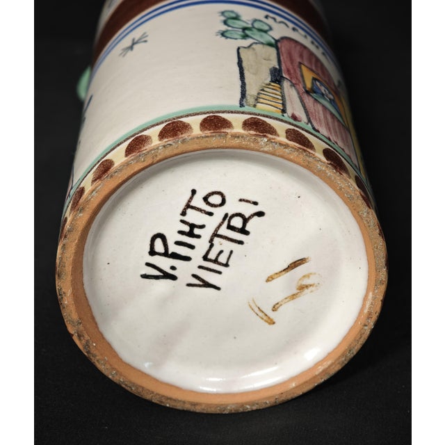 Green V. Pinto Vietri Vietri Ceramic Bottle Naive Copper Green Vietri 1960s For Sale - Image 8 of 14