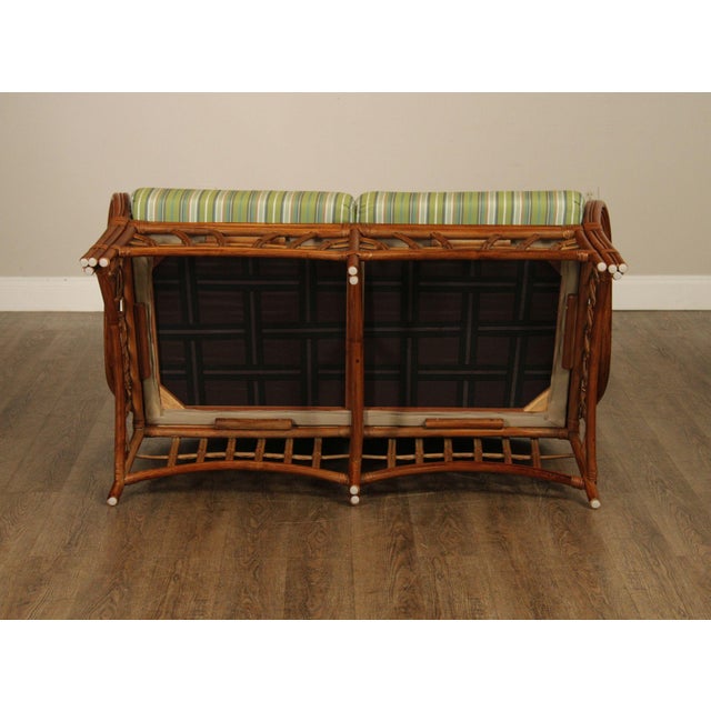 South Sea 'New Kauai' Rattan Loveseat With Sunbrella Cushions For Sale - Image 18 of 18