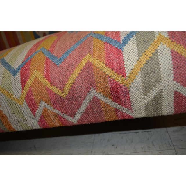 Sundance Kilim Wool Colorful Southwest Loveseat / Sofa Entry Bench Seat For Sale - Image 12 of 14