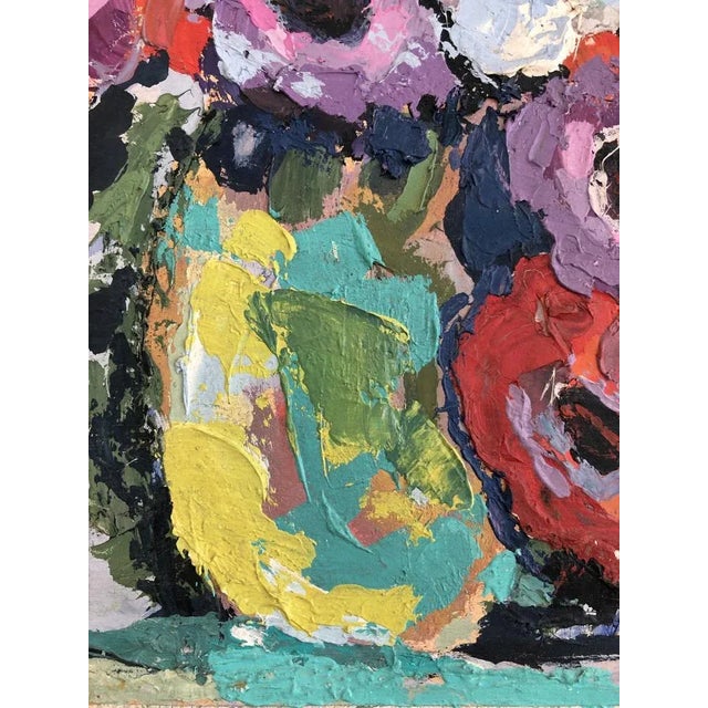 Percival Pernet, Fleurs, Oil on Paper on Canvas, Framed For Sale - Image 5 of 10