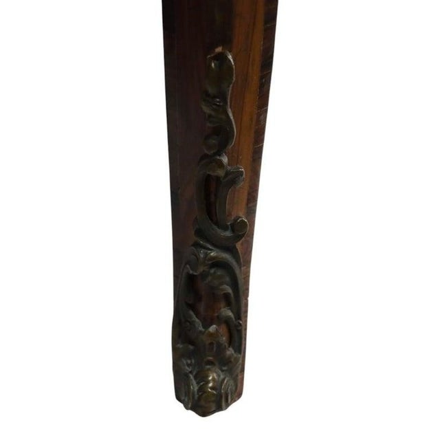 Italian Olivewood & Ormolu 2-Drawer Bombe Commode C1910 For Sale - Image 12 of 16