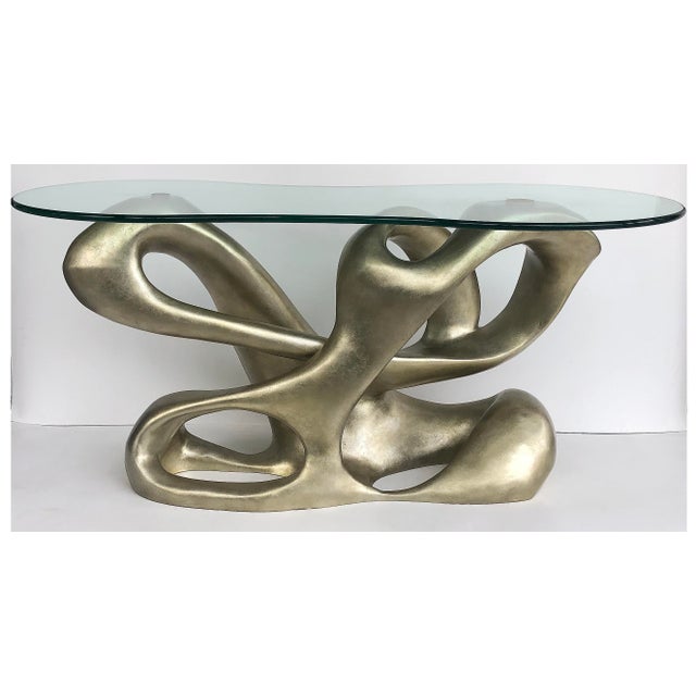 Tony Duquette for Baker Biomorphic Console, Silver Leaf Finish For Sale - Image 11 of 11