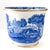 A classic English blue and white transferware cachepot in the iconic Italian pattern by Spode (Copeland Spode, England),...