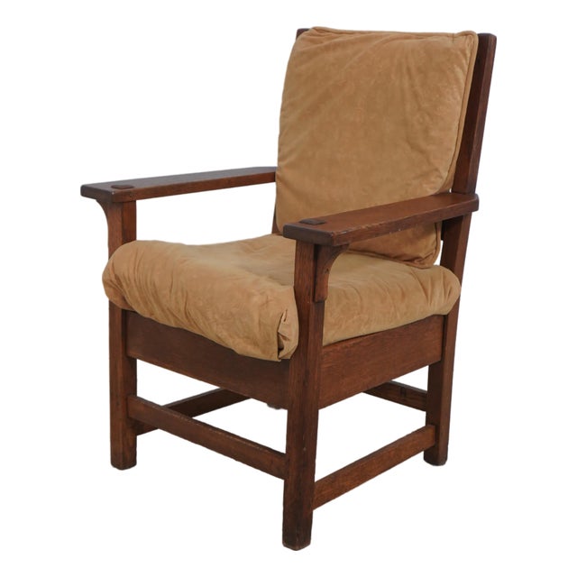 Gustav Stickley Mission Oak Armchair For Sale