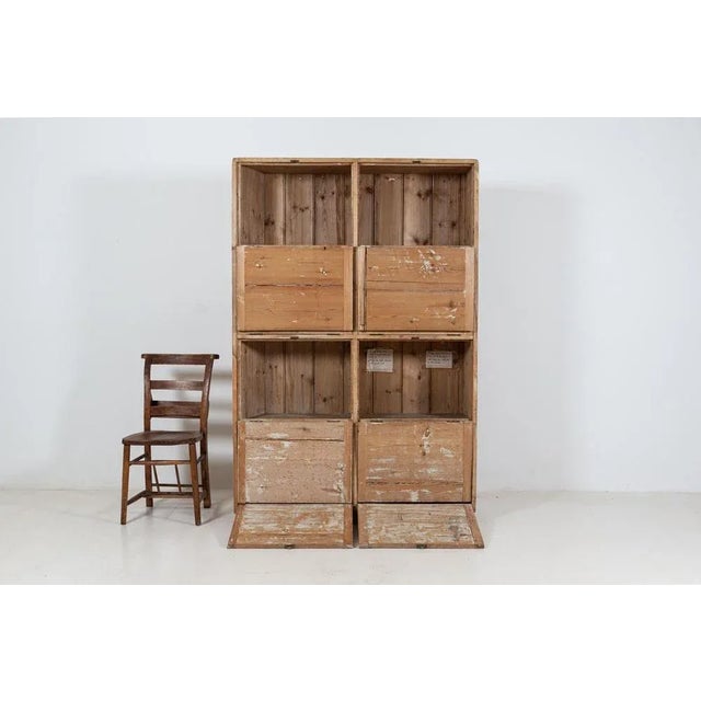Large English Pine Office Cabinet, 19th Century For Sale - Image 3 of 11