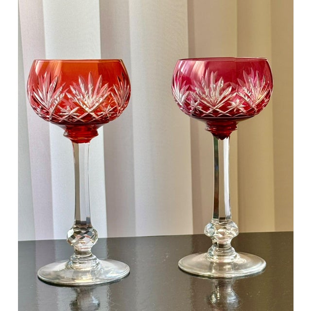 French Massenet Crystal Hock Glasses by Saint-Louis, 1920, Set of 6 For Sale - Image 18 of 18