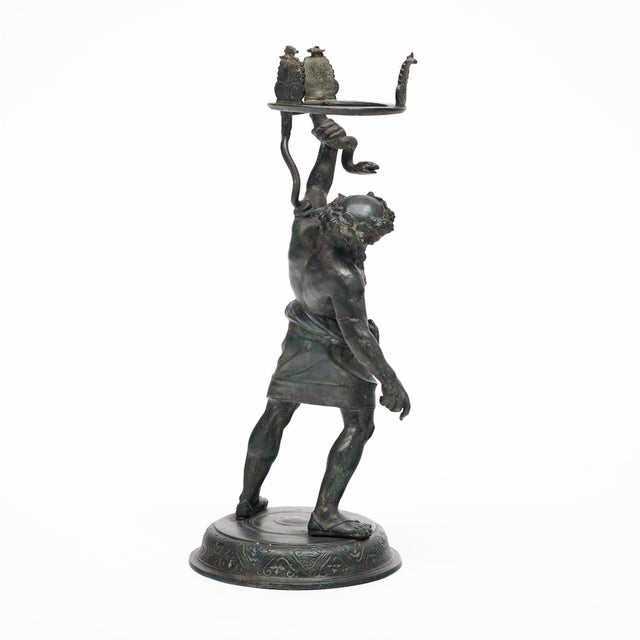 Bronze Bronze Antique Sculpture of Silenus, Circa 1880 For Sale - Image 8 of 9