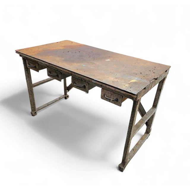 Industrial Iron Table, 1960s For Sale - Image 11 of 11