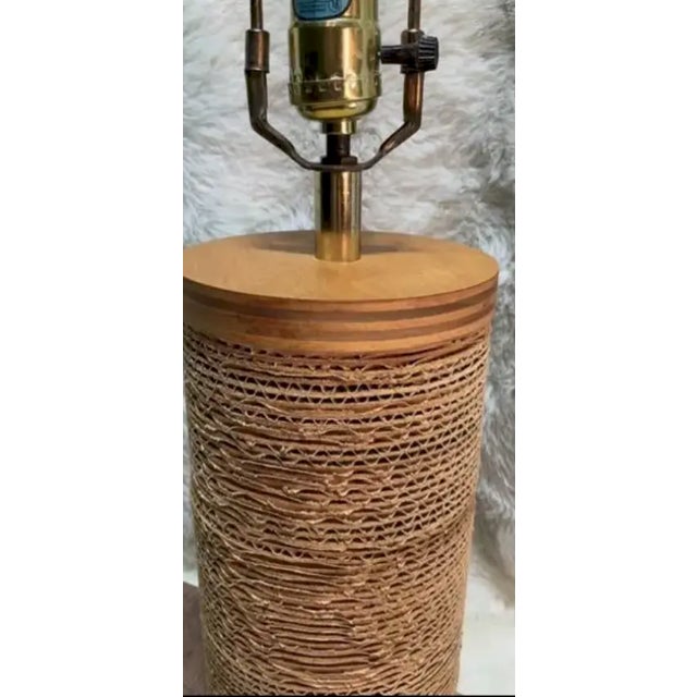 Mid 20th Century Mid Century Modern Gregory Van Pelt Cardboard and Wood Lamps, a Pair For Sale - Image 10 of 16