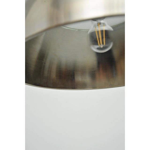 Metal Height-Adjustable Pendant Lamp in Nickel-Plated Brass by Florian Schulz, 1970s For Sale - Image 7 of 11