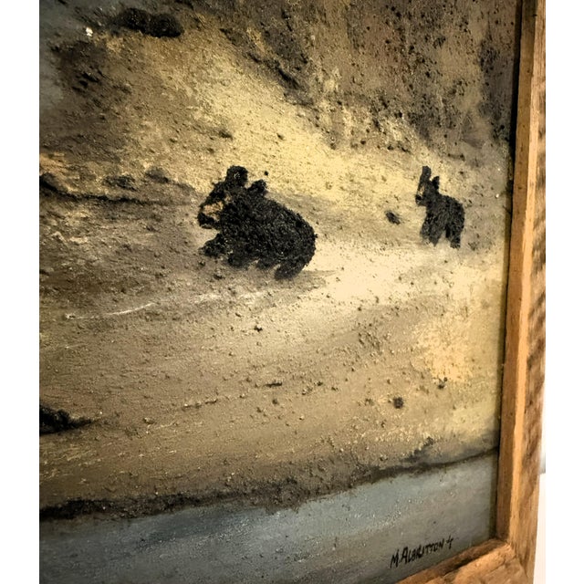 Rustic Late 20th Century Original M. Albritton Jr Earth Pigment Painting "First Crossing" Little Pigeon River, Nc Studio Earth Art For Sale - Image 3 of 16