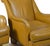 Amber Pair of 1940s Mid-Century Modern Leather Club Chairs With Parchment Paper-Covered Wood Legs, France For Sale - Image 8 of 9