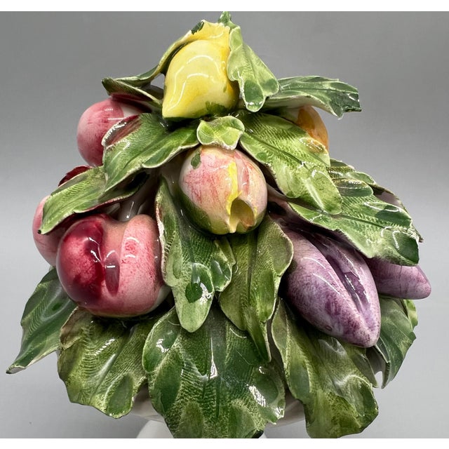 Vintage Italian Majolica Fruit Topiary For Sale - Image 4 of 12