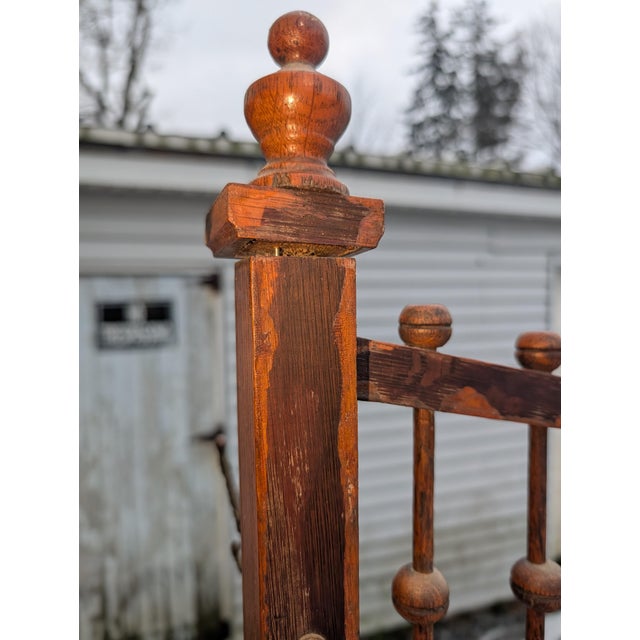 19th Century Victorian Hoffmeir Furniture Hall Tree With Marble Top & Umbrella Stand For Sale - Image 14 of 18