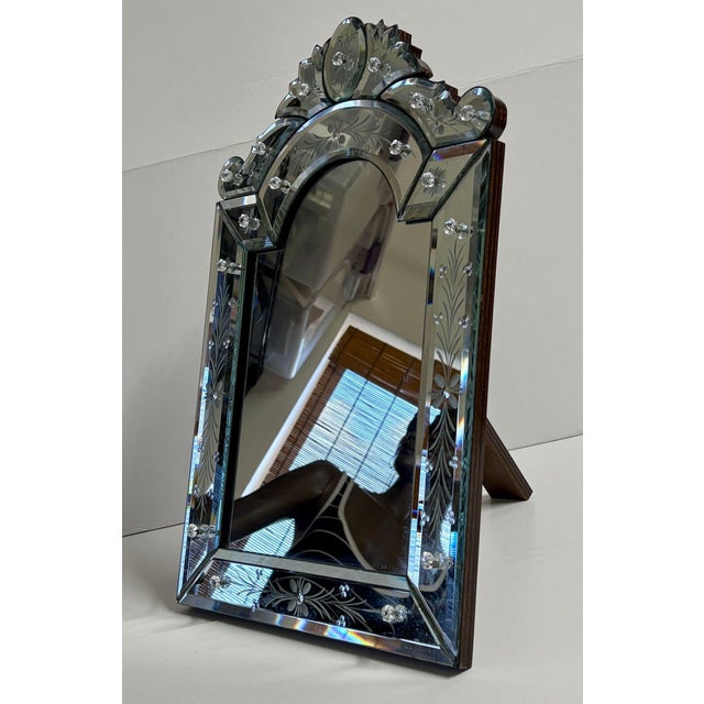 Venetian Murano Glass Dresser Mirror by Barbini For Sale In Naples, FL - Image 6 of 8