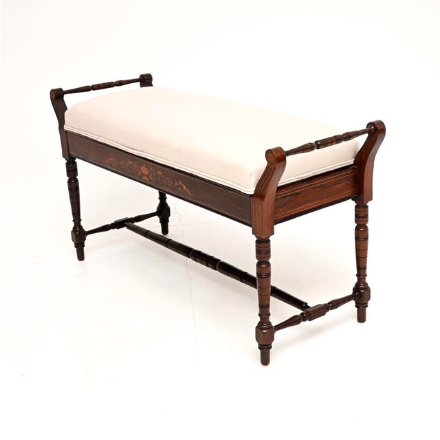 Antique Victorian Piano Duet Stool, 1880s For Sale - Image 6 of 11