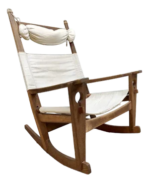 Mid-Century Model Ge-673 Rocking Chair Rocking Chair by Wegner for Getama, 1950s