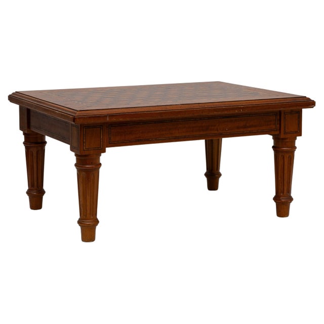 20th Century French Wooden Pedestal Table With Geometric Top For Sale - Image 9 of 18