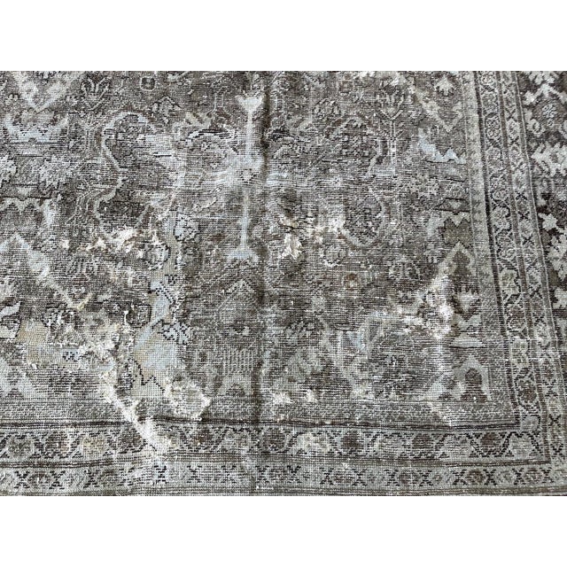Textile Vintage Distressed Traditional Hand-Knotted Wool Rug - 10'5" X 13'8" For Sale - Image 7 of 11