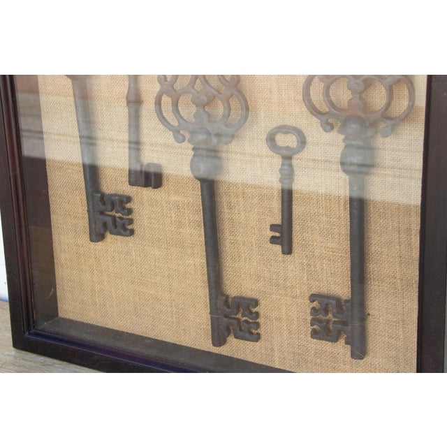 Vintage Keys Shadow Box Wall Art For Sale In Los Angeles - Image 6 of 9