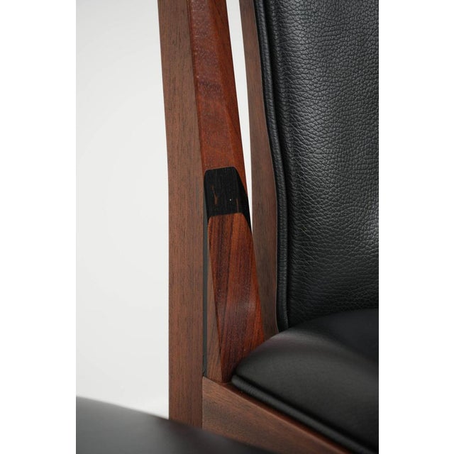 Art Deco Decoforma Series Dining Chairs in Black Cowhide Leather and Wood from Schuitema, Set of 4 For Sale - Image 17 of 18