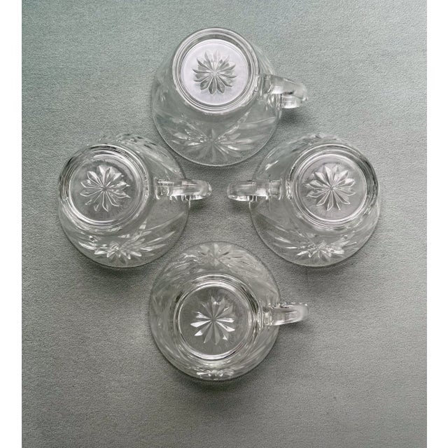 Mid 20th Century Anchor Hocking Prescut Glass Teacups- Set of 4 For Sale - Image 4 of 7