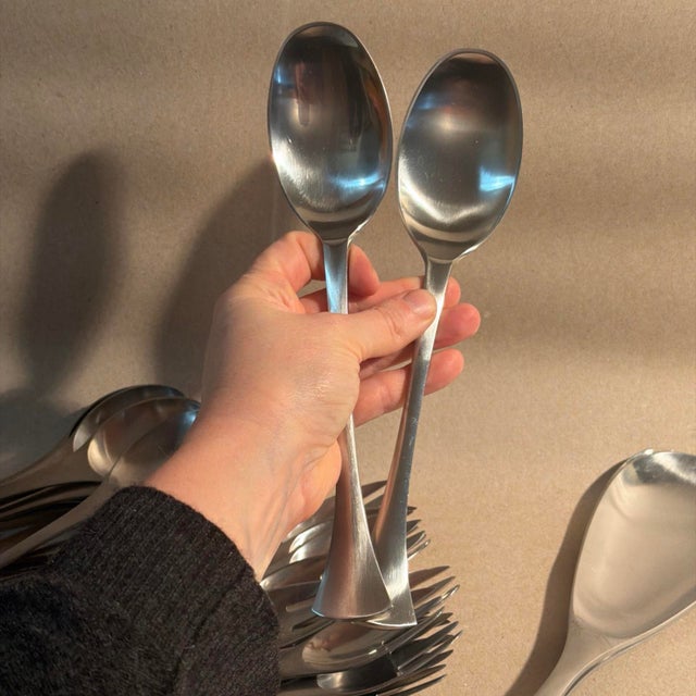 1960s JHQ for Dansk ‘ Odin’ Flatware Service for 12 Plus For Sale - Image 5 of 9