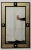 Hollywood Regency style mirror ebonized on brass, The mirror has a rectangular frame of ebonized wood flanking a brass...