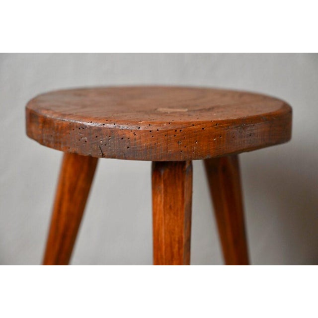 Bohemian Tripod Farmhouse Stool For Sale - Image 5 of 8
