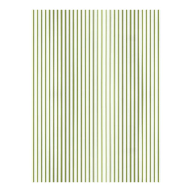 Sample - The House of Scalamandré Johnson Stripe Wallpaper, Olive For Sale