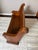 Antique Solid Mission Carved Oak Wood Church Pew Bench For Sale - Image 11 of 12