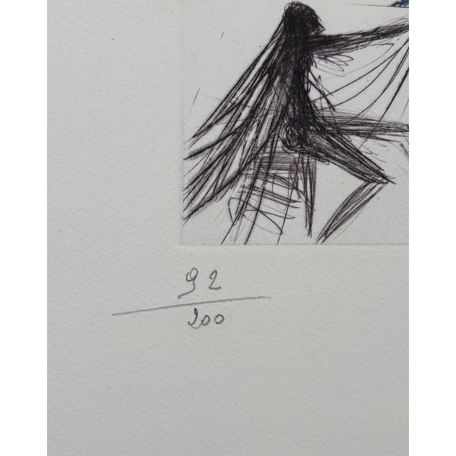 Dali Vaisseau Fantome Hand Signed Numbered Etching Surreal Art For Sale - Image 4 of 5