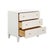 Worlds Away Matthew Izzo Home Carmack Fluted Matte White Lacquer Three Drawer Side Table For Sale - Image 4 of 7