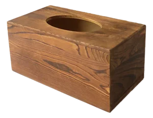 Wood Tissue Holder Box Rustic Style