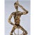 1970s Mid-Century Gold and Black Brutalist Drummer Figurine Sculpture on Wood Pedestal For Sale - Image 5 of 9