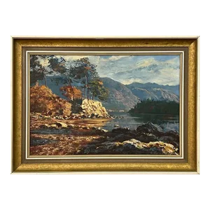 Arthur Terry Blamires, Oil Painting of Derwent Water English Lake District by British Landscape Artist, 1989