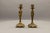 Refined pair of French Art Deco bronze candlesticks from the 1930s, featuring stylized marabou storks and an elegant...