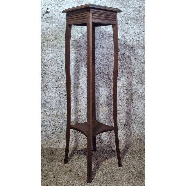 Arts and Crafts English Two-Tier Plant Stand, 1900 For Sale - Image 3 of 8