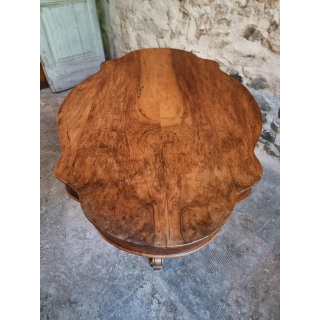 Antique French Walnut Violin Table / Centre Table with Drawer, C. 18801900, 1890s For Sale - Image 15 of 18
