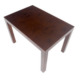 Directional c1970s Mid Century Modern Side End 20x30 Rectangle Burl End Table For Sale