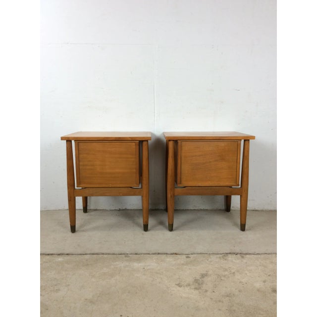 1960s Pair Mid Century Modern Nightstands by Milo Baughman for Drexel For Sale - Image 9 of 12