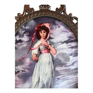 Vintage Framed Reproduction “Pinkie” by Thomas Gainsborough For Sale