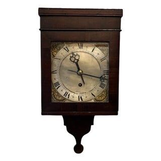 Mahogany Hooded Wall Clock, 18th Century For Sale