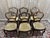 Set of 6 Louis Philippe period straw-seated chairs in solid walnut. A very beautiful and rare, elegant model with this...