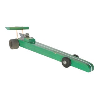 Vintage Stylized Pinewood Derby Drag Race Model Car Made in Maine State Prison For Sale