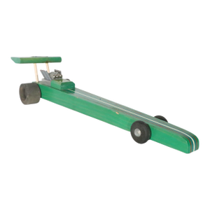 Vintage Stylized Pinewood Derby Drag Race Model Car Made in Maine State Prison