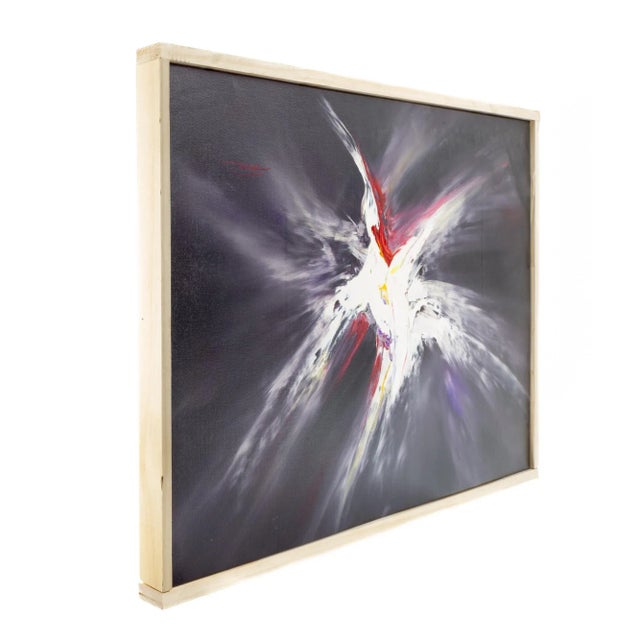 Mid-Century Modern Modern Oil Painting on Canvas Signed Patrick For Sale - Image 3 of 5