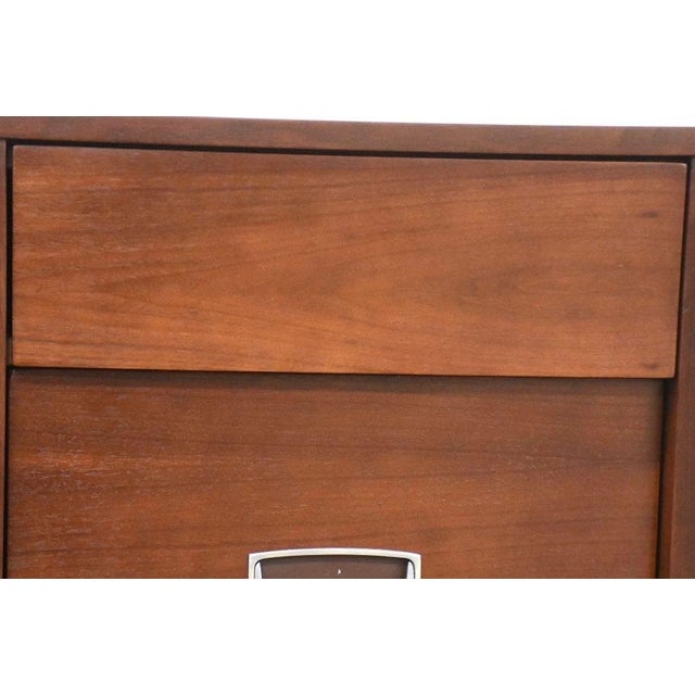 Brown 1960s Refinished Walnut Nightstands by Hooker - a Pair For Sale - Image 8 of 8