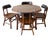 Mid-Century Dixie Furniture Pub Chairs and Matching Faux Bamboo Hexagonal Game Table Set For Sale